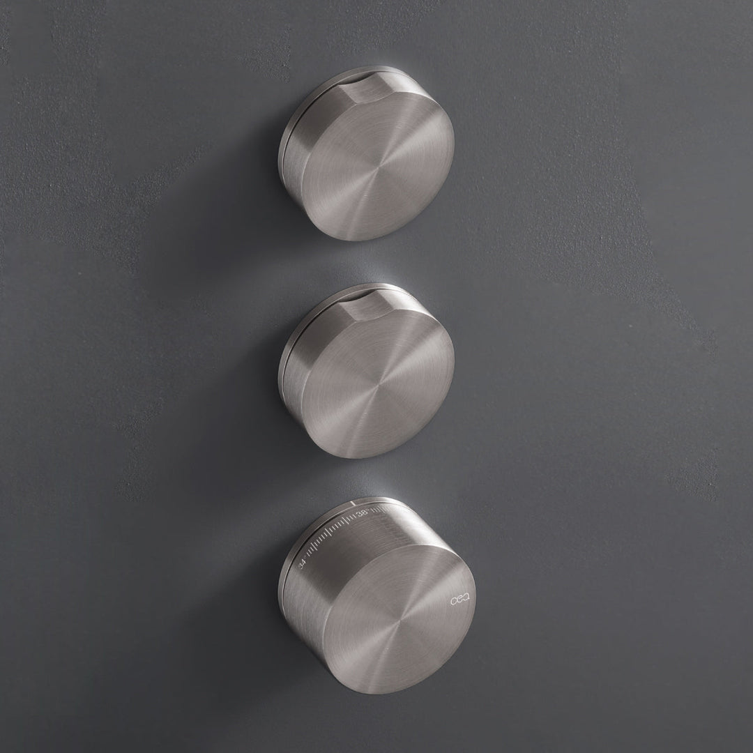 Giotto Plus Thermostatic shower mixer set with 2 shut-off valves