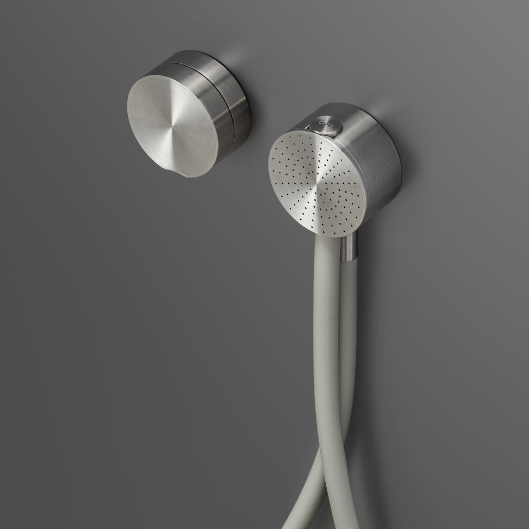 Giotto Plus Wall mounted mixer set for bathtub/shower with round hand shower Ø 65 mm