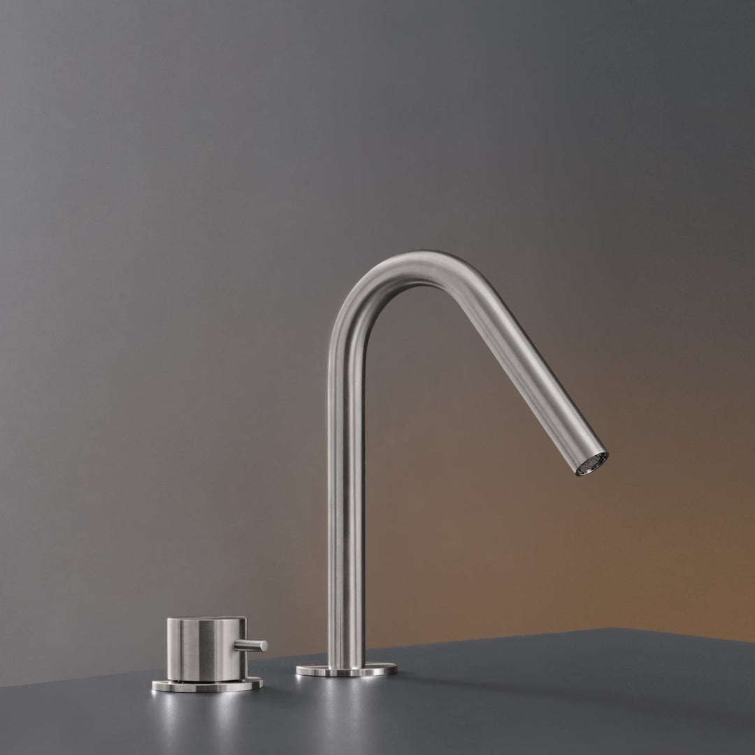 Gradi Two-hole progressive mixer with swivelling spout H. 230 mm