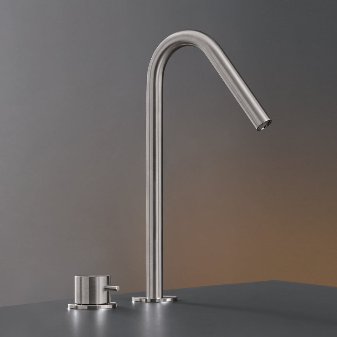 Gradi Two-hole progressive mixer with swivelling spout H. 320 mm