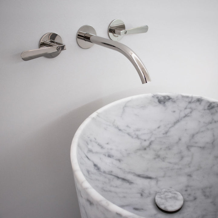 Lutezia Wall mounted dual handle mixer with spout L. 220 mm