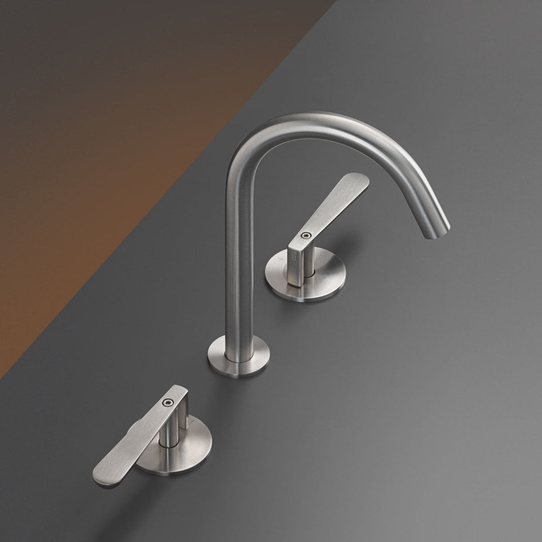 Lutezia Three-hole mixer with swivelling spout H. 190 mm