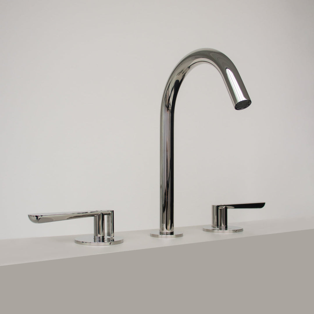 Lutezia Three-hole mixer with swivelling spout H. 190 mm