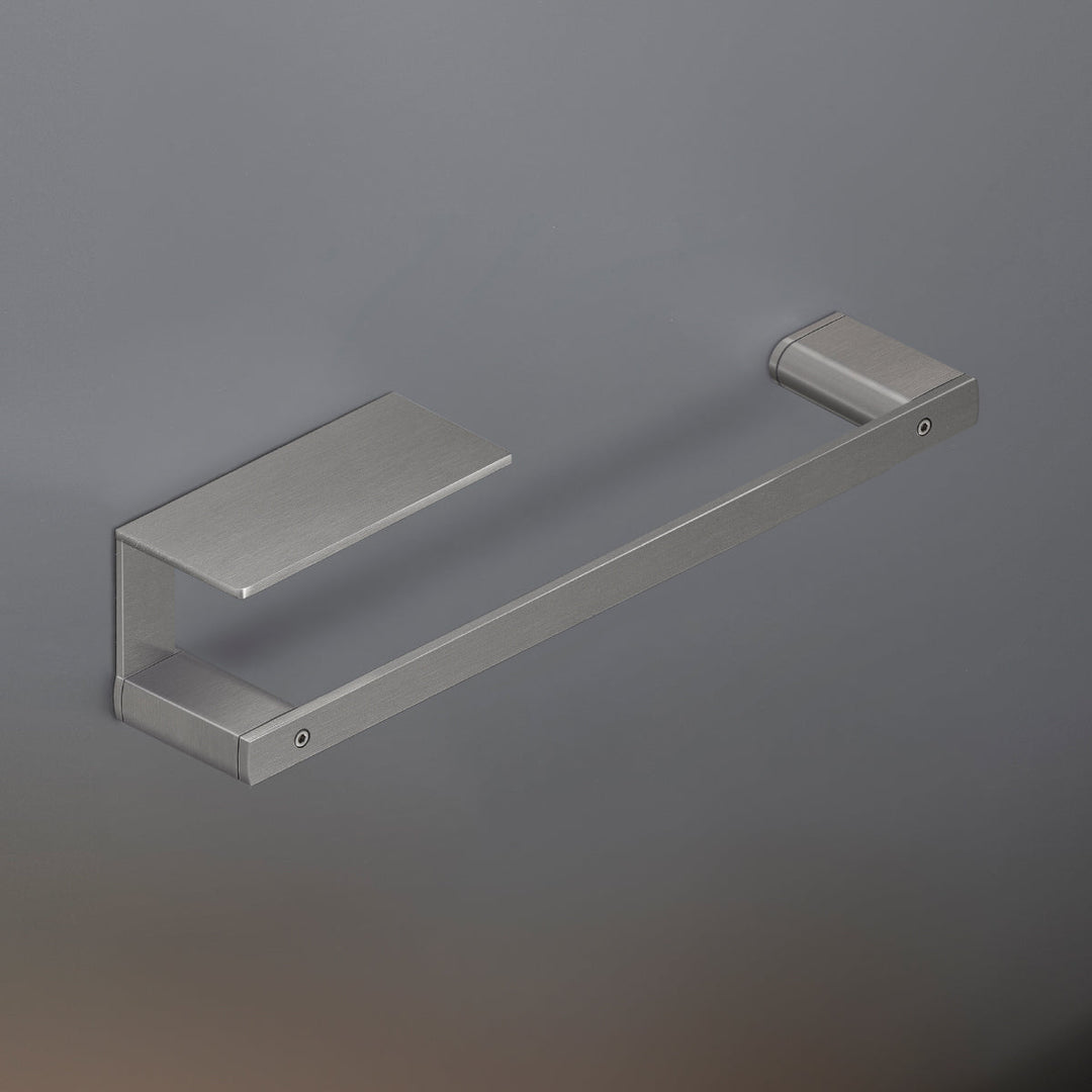Lutezia Towel rail with multipurpose shelf on the left L. 400 mm