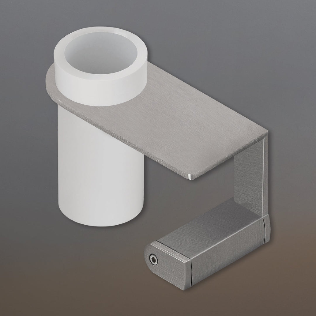 Lutezia Shelf with Delrin® toothbrush holder, installation on the right