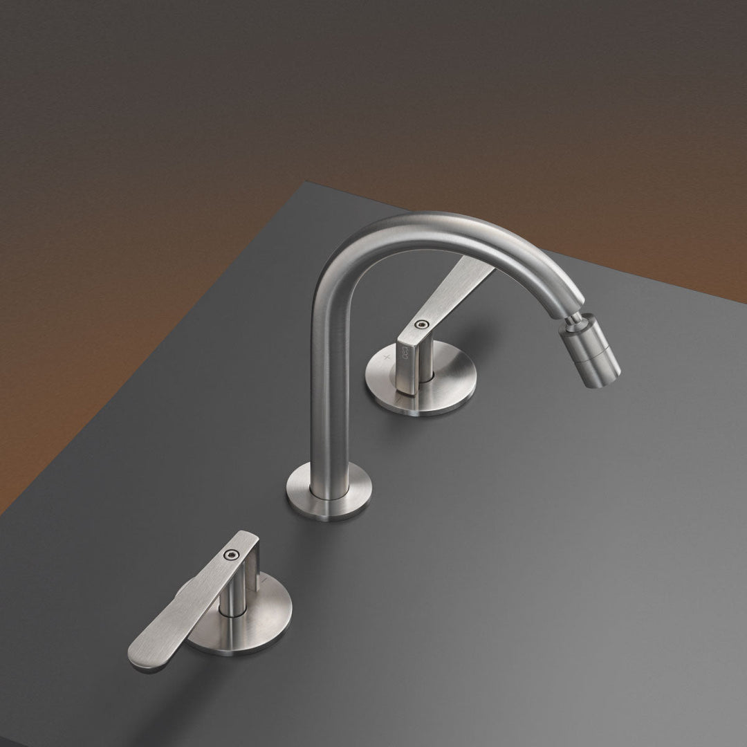 Lutezia Three-hole mixer with adjustable spout H. 160 mm