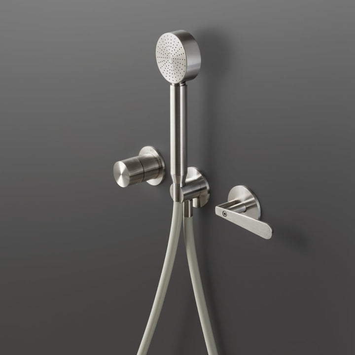 Lutezia Wall mounted thermostatic mixer set for shower with 2 way diverter and hand shower Ø 70 mm