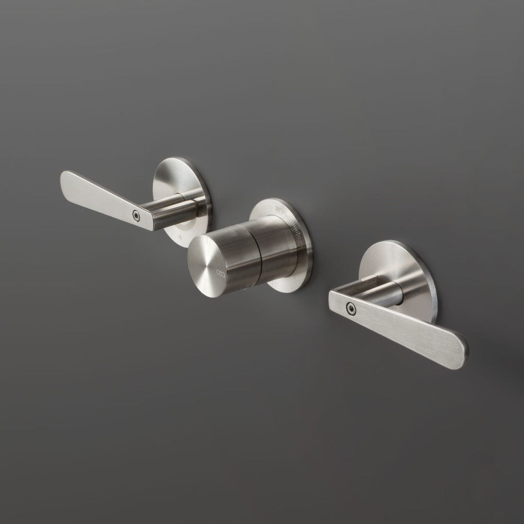 Lutezia Thermostatic shower mixer set with 2 shut-off valves