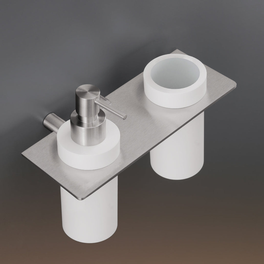 Stem Shelf with Delrin® toothbrush holder and dispenser