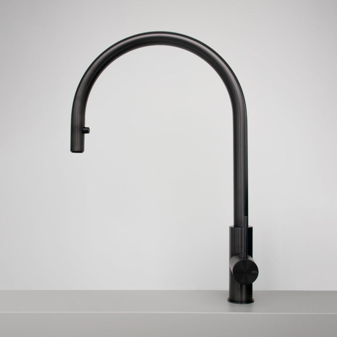 Single Hole Mixers With Pull Out Hand Shower Deck mounted mixer with swivelling spout and pull-out hand shower