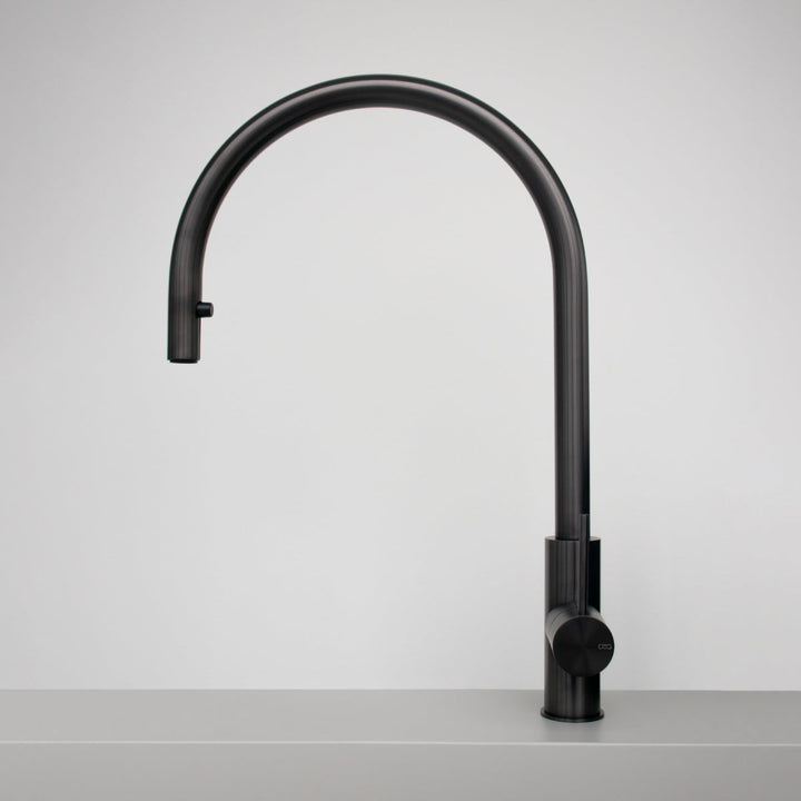 Single Hole Mixers With Pull Out Hand Shower Deck mounted mixer with swivelling spout and pull-out hand shower