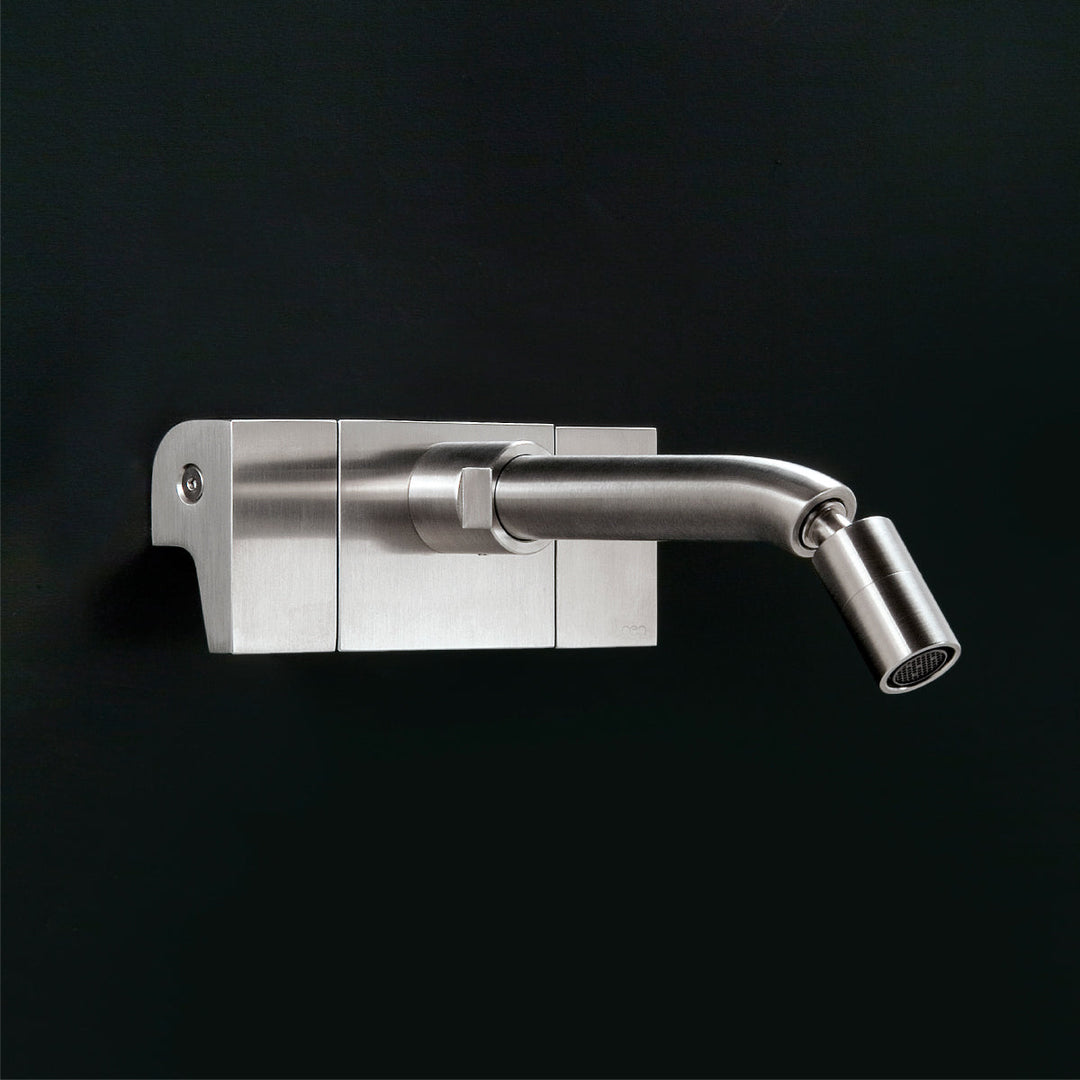 Neutra Wall mounted dual handle mixer with adjustable spout L. 195 mm Taps CEA Design