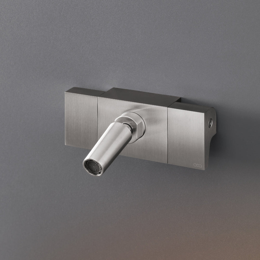 Neutra Wall mounted dual handle mixer with adjustable spout L. 100 mm Taps CEA Design