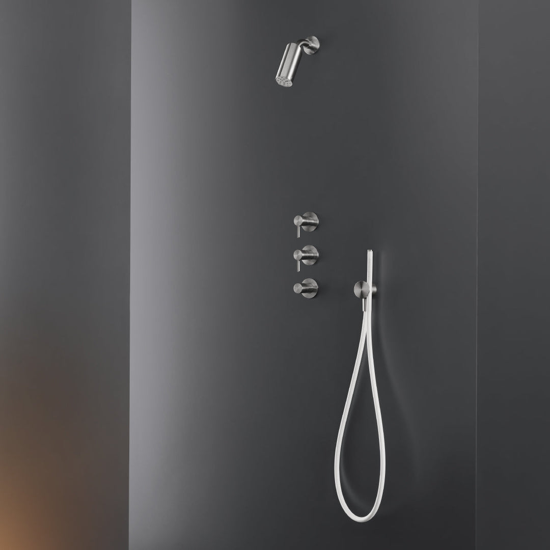 Shower Heads Adjustable shower head with Delrin® end and rain jet, transparent silicone nozzles Shower CEA Design