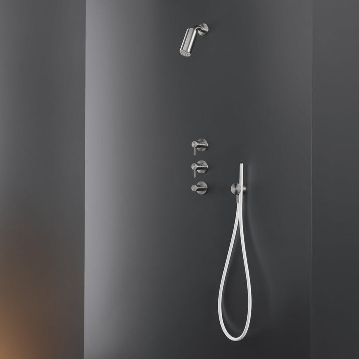 Shower Heads Adjustable shower head with Delrin® end and rain jet, transparent silicone nozzles Shower CEA Design