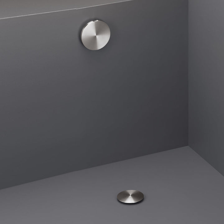 Drains Fittings And Shut Off Valves Drain for bathtub with adjustable overflow filler, bowden cable L. 560 mm. Plug in AISI 316L stainless steel
