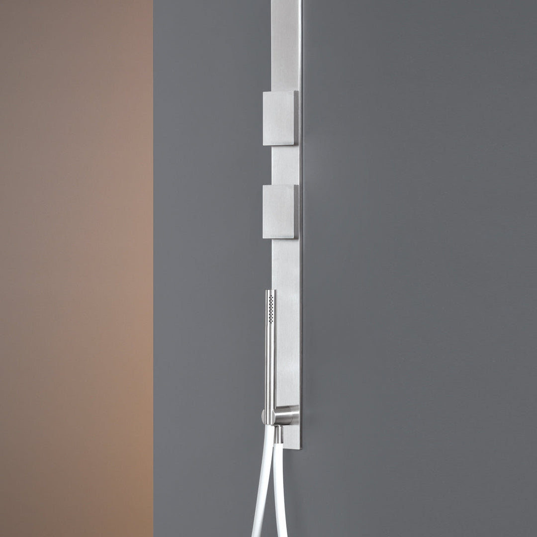 Regolo Progressive shower set with hand shower and shower head with rain jet