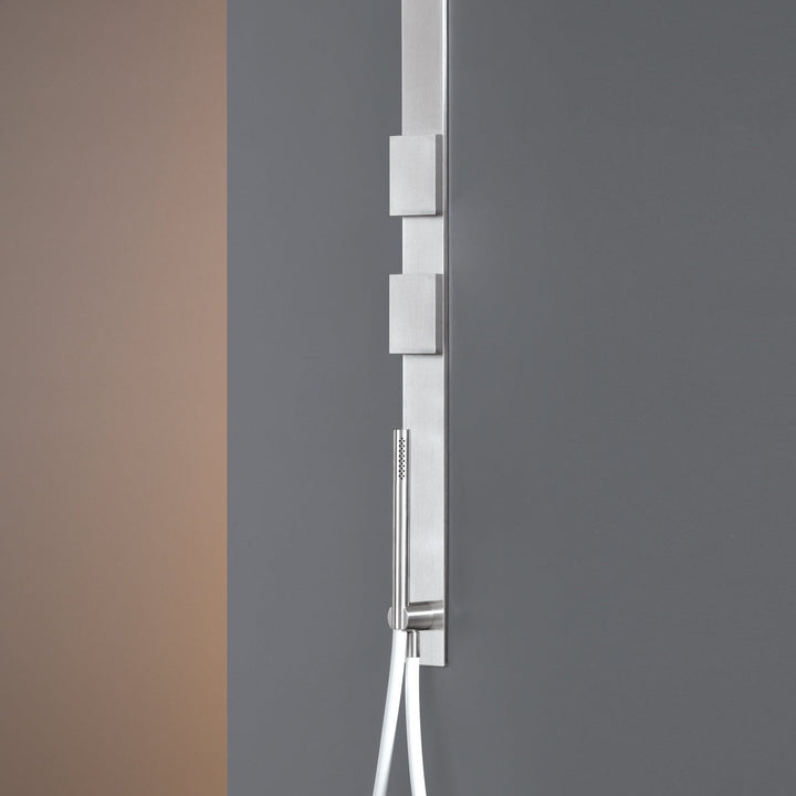 Regolo Progressive shower set with hand shower and shower head with rain jet