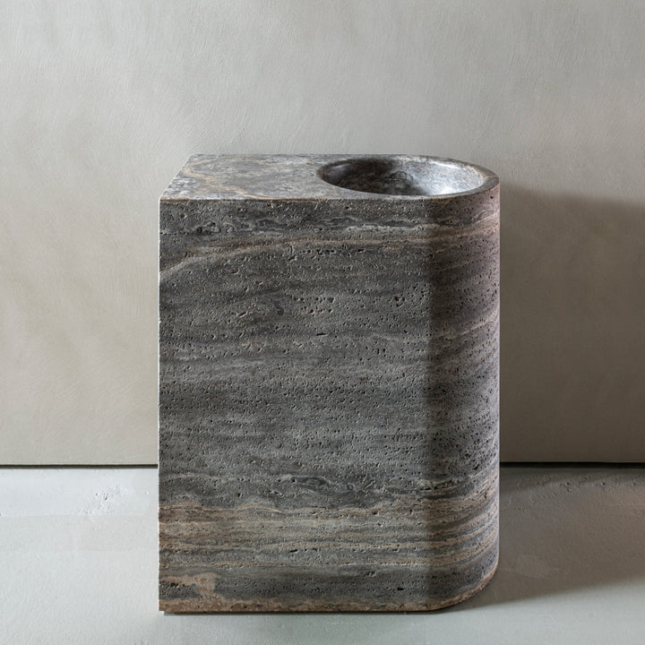 Washbasins Freestanding monobloc marble washbasin H. 870 mm with floor drainage and siphoned waste drain completely inspectable Washbasins CEA Design