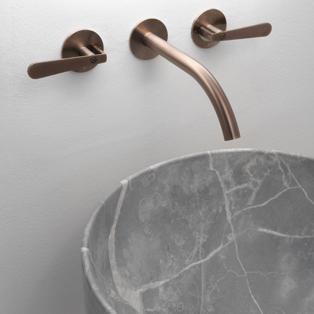 Washbasins Countertop monobloc marble washbasin (Ø 425 mm, H. 470 mm) with siphoned waste drain completely inspectable Washbasins CEA Design