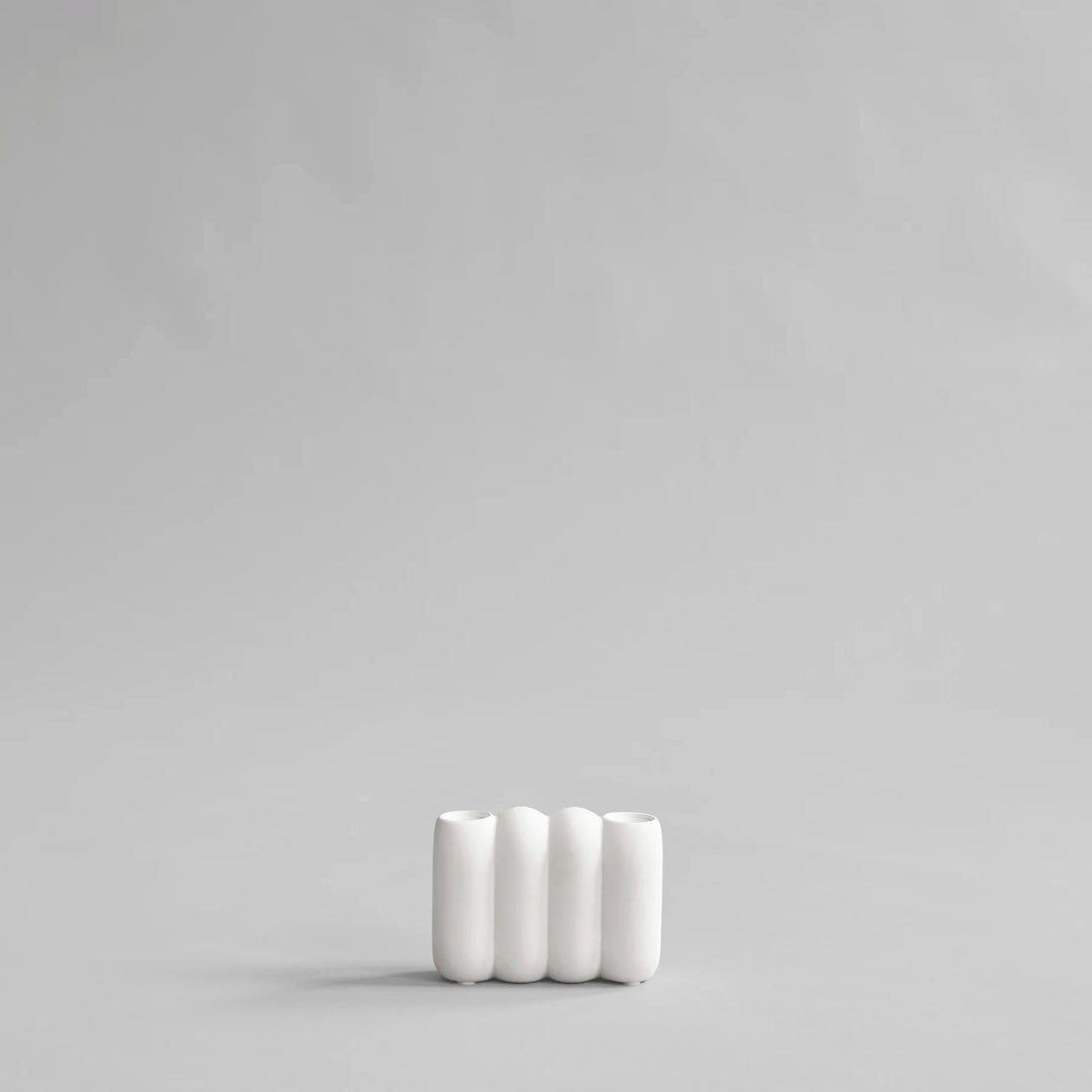 Tube Candle Holder, Mini - Bone White Candle Holder 101 Copenhagen   