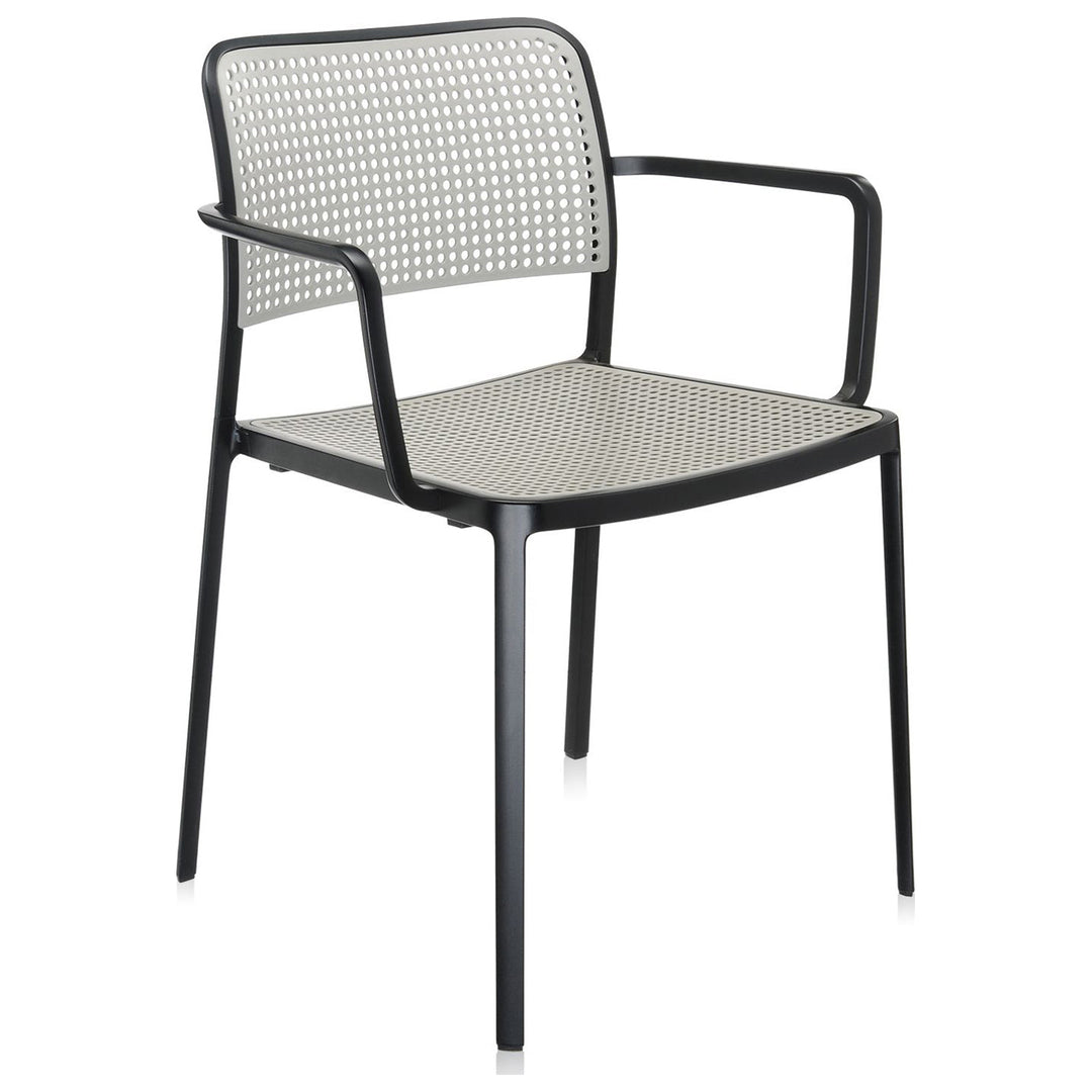 Audrey Chair with Arms (Set of 2) Kartell Black-Light Grey