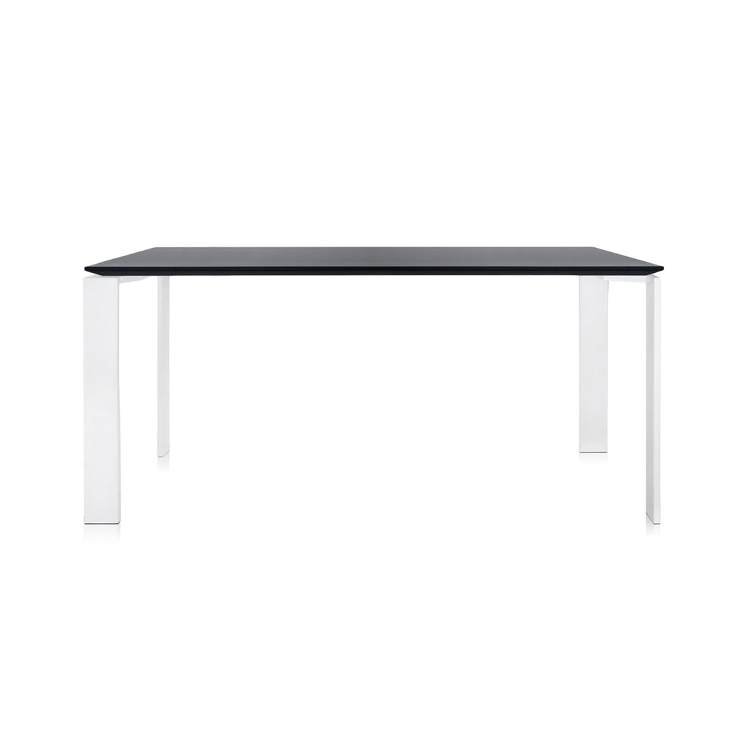 Four Rectangular Soft Touch Table Tables Kartell Black / White