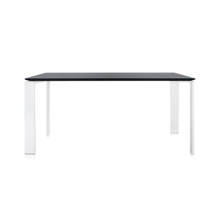 Four Rectangular Soft Touch Table Tables Kartell Black / White