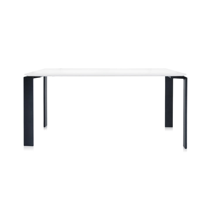 Four Rectangular Soft Touch Table Tables Kartell White / Black