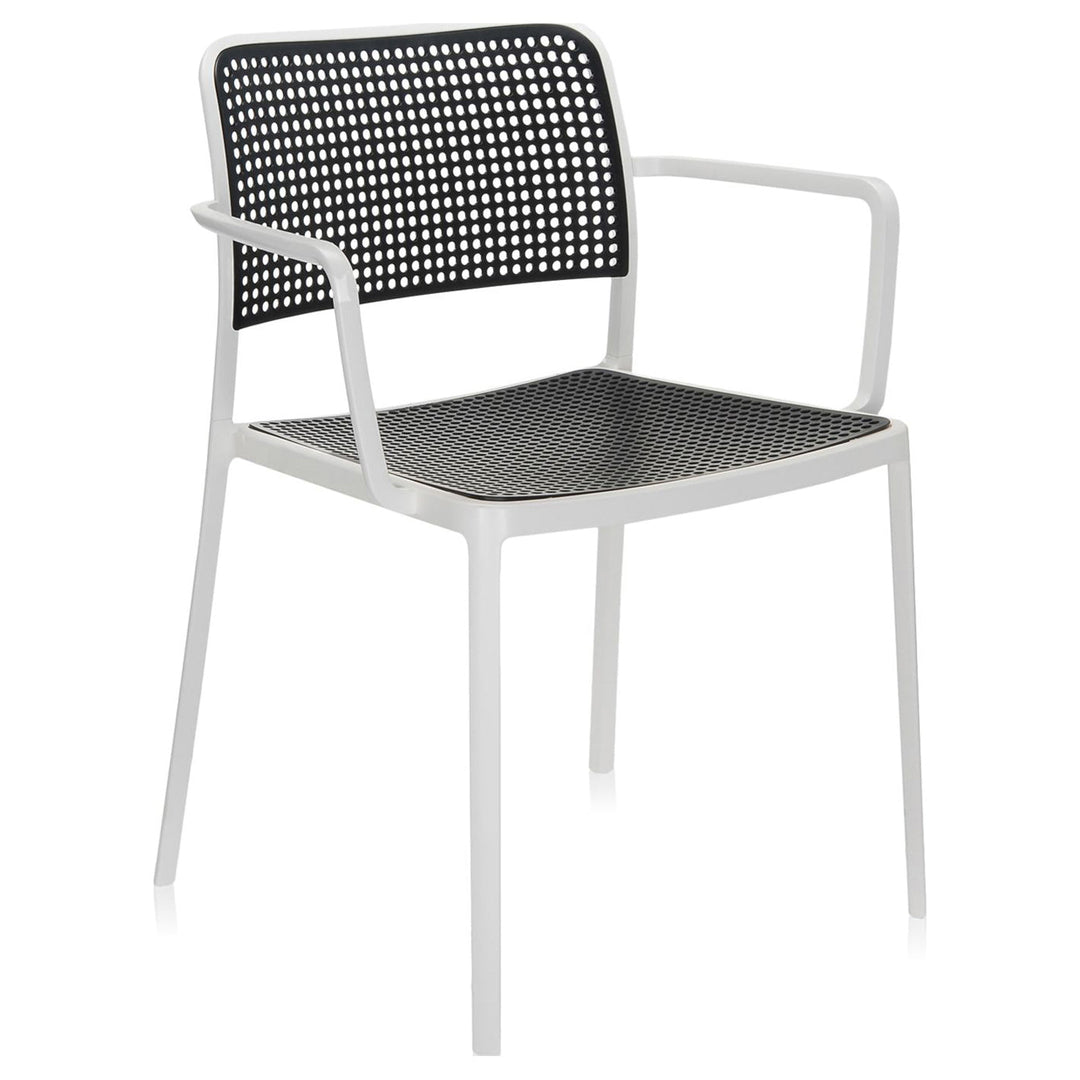 Audrey Chair with Arms (Set of 2) Kartell White-Black