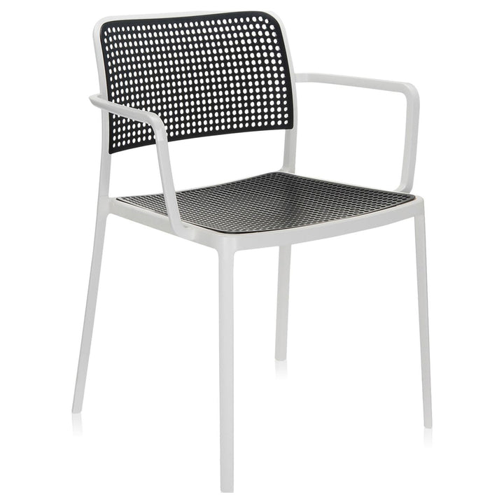 Audrey Chair with Arms (Set of 2) Kartell White-Black
