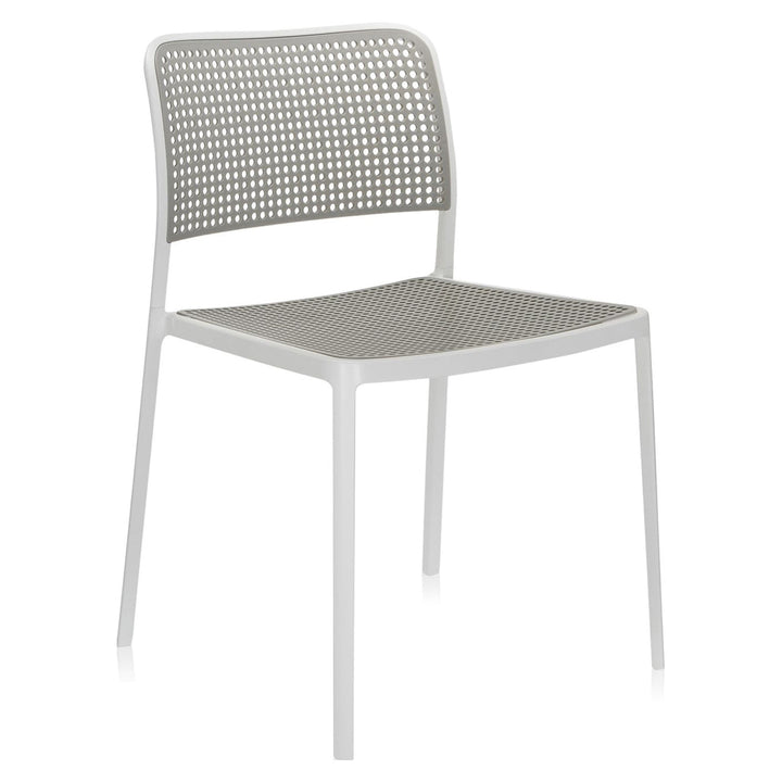 Audrey Chair without Arms (Set of 2) Kartell White-Light Grey