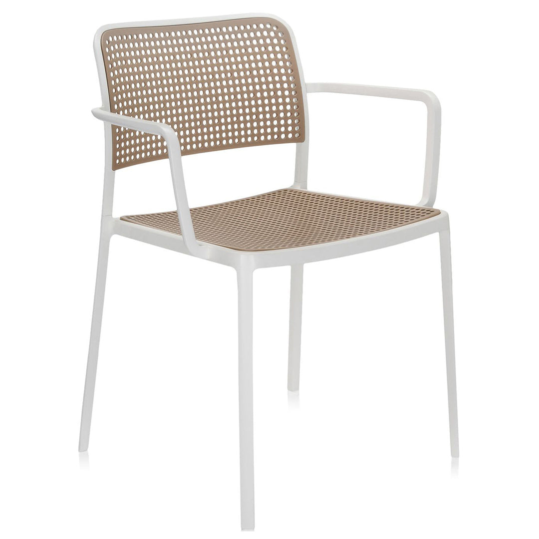 Audrey Chair with Arms (Set of 2) Kartell White-Sand