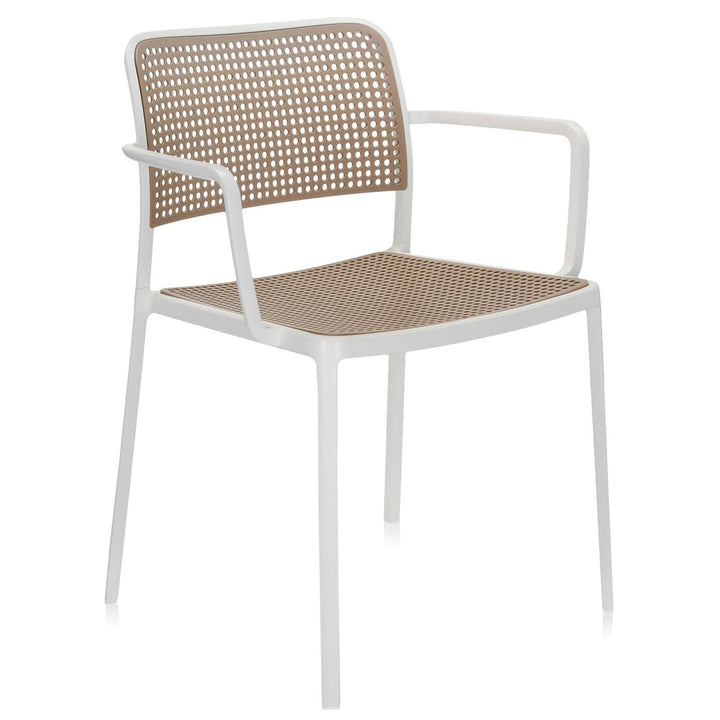 Audrey Chair with Arms (Set of 2) Kartell White-Sand