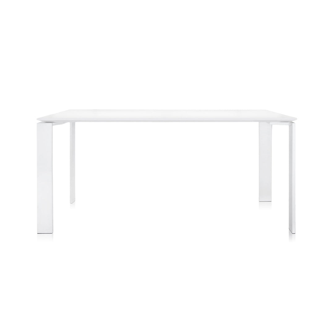 Four Rectangular Soft Touch Table Tables Kartell White / White