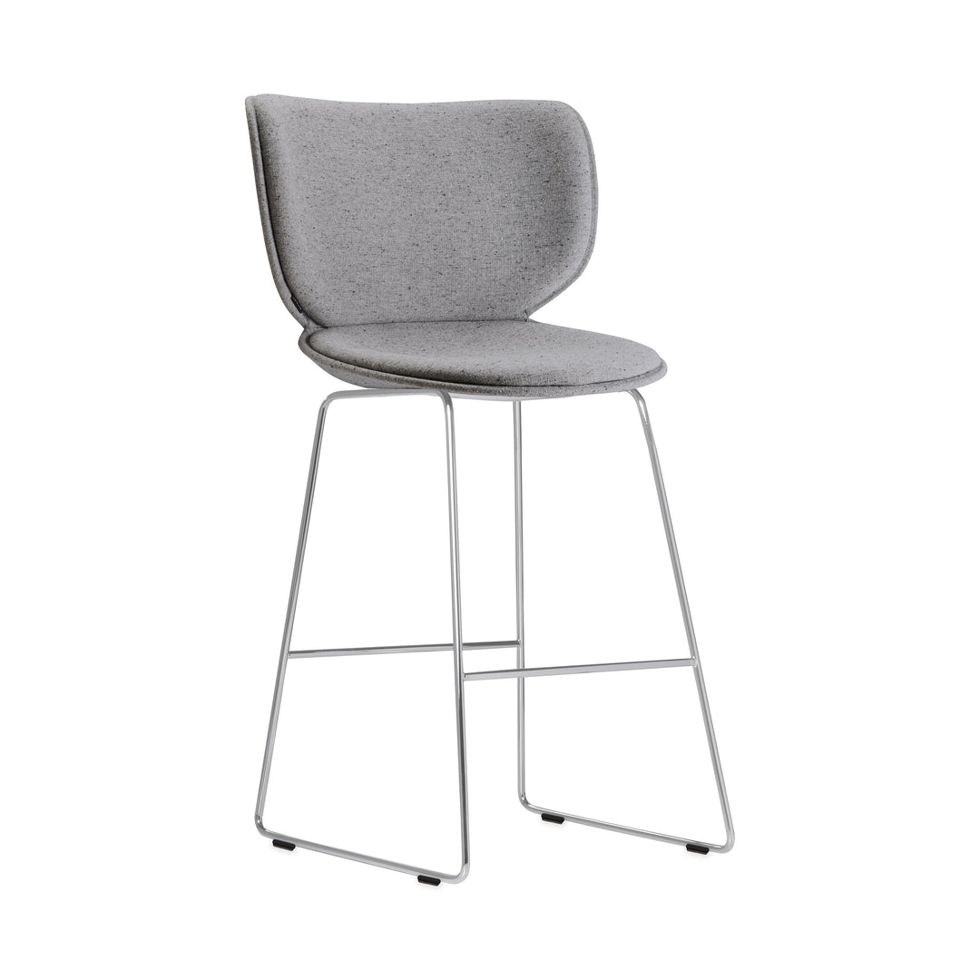 Hana Upholstered Stool Furniture Moooi Solis Rain Chrome Counter: 26 in height