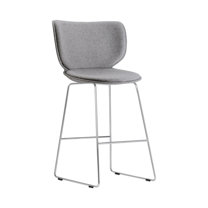 Hana Upholstered Stool Furniture Moooi Solis Rain Chrome Counter: 26 in height