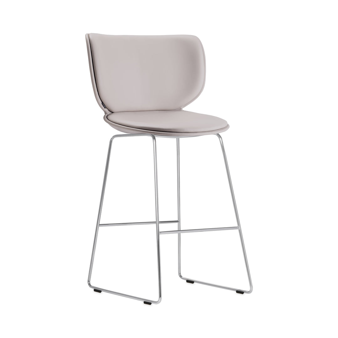 Hana Upholstered Stool Furniture Moooi Spectrum Glacier Chrome Counter: 26 in height