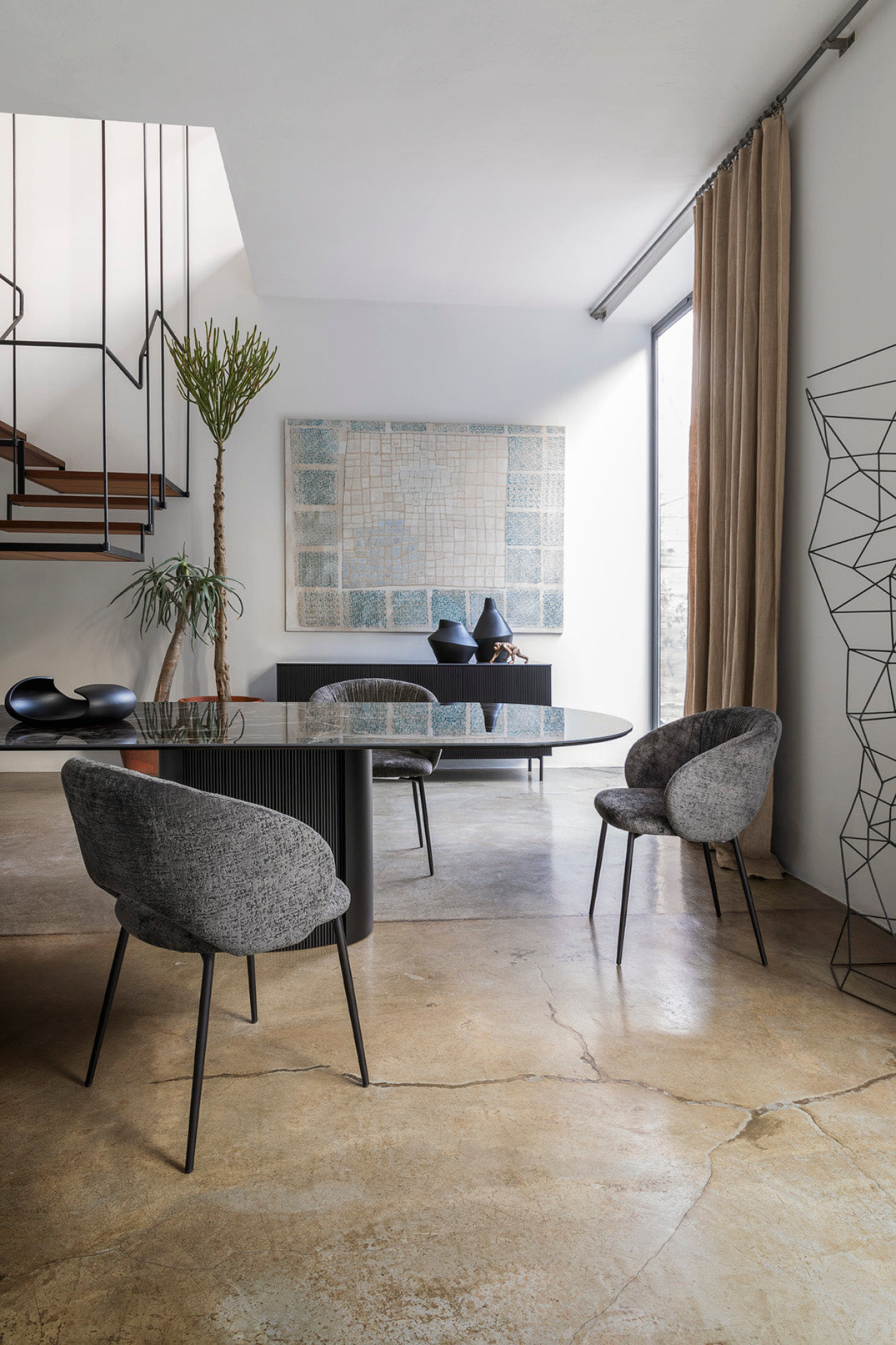Anime Chair Matt Black Beige Anthracite Grey Calligaris