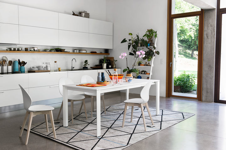 Basil Chair Bleached Beech Matt Optic White  Calligaris   