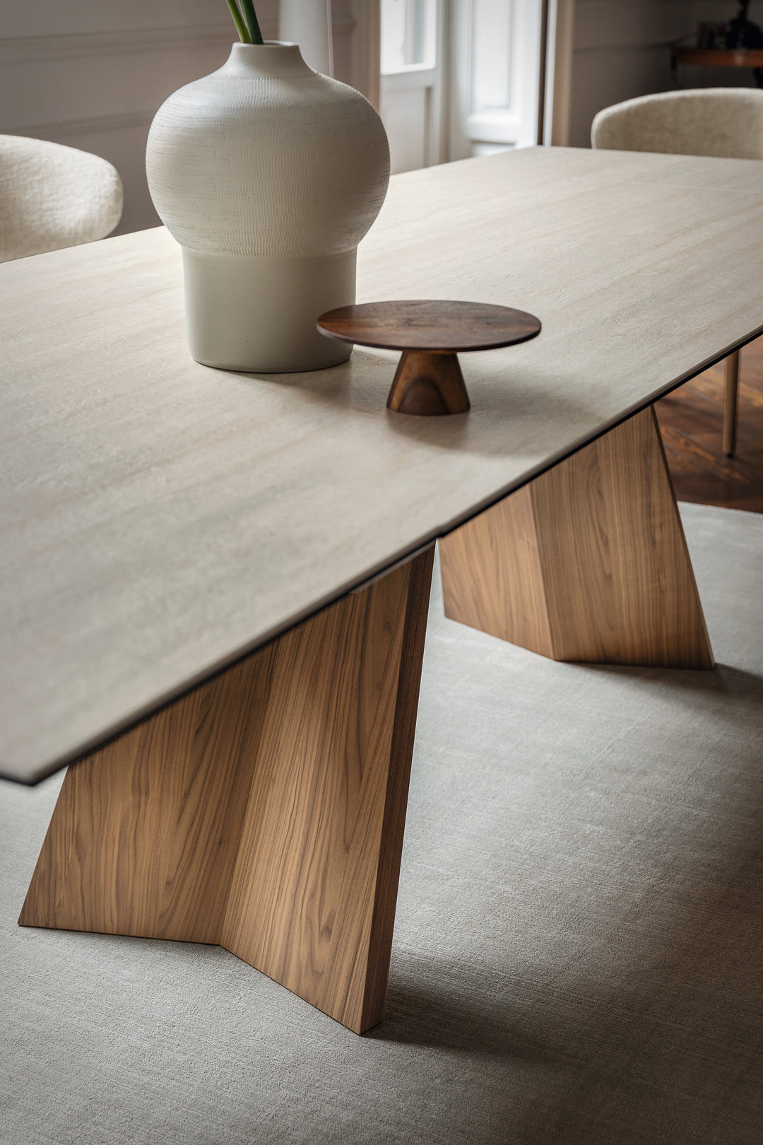 Oleandro Chair Wood Canaletto Walnut Sand  Calligaris   