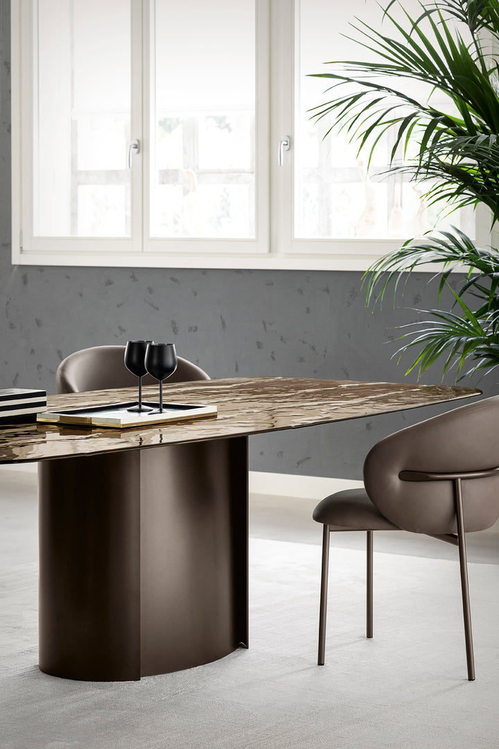 Yoroi Metal Base Dining Table Capsule Collection  Calligaris   