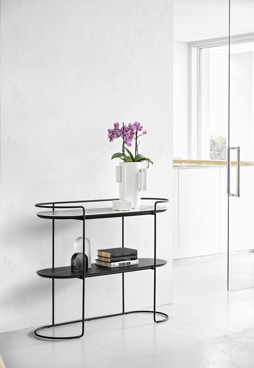 Atollo Console with Elliptical top Table Console Table Calligaris