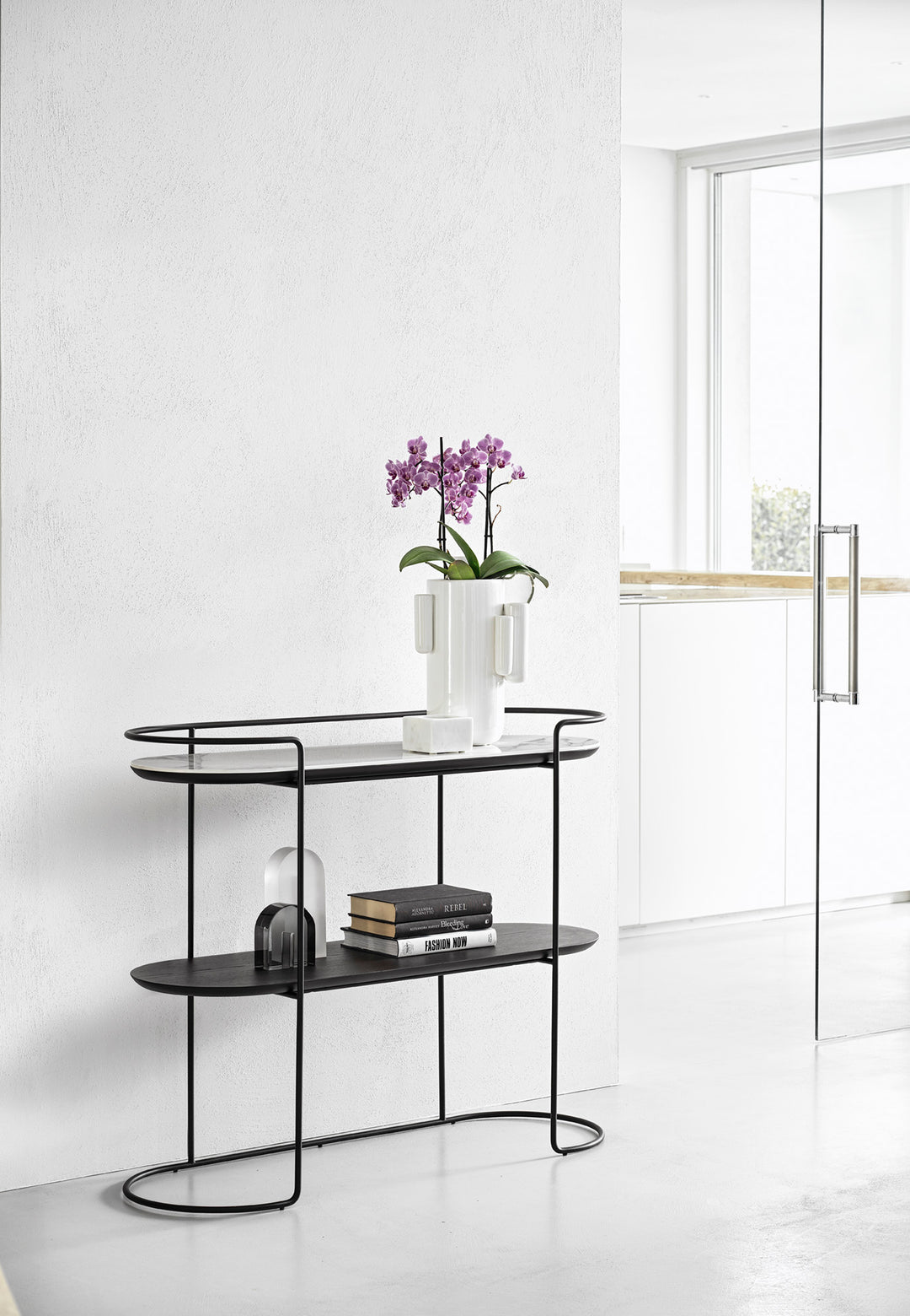 Atollo Console with Elliptical top Table Console Table Calligaris