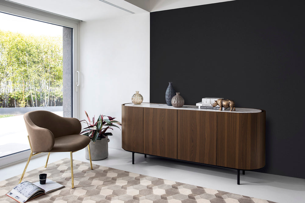 Lake 4-Door Sideboard White Marble Sideboards & Buffets Calligaris