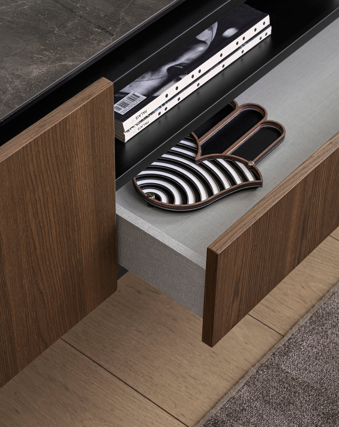 Lake 5-Door Sideboard Bronze Sideboards & Buffets Calligaris