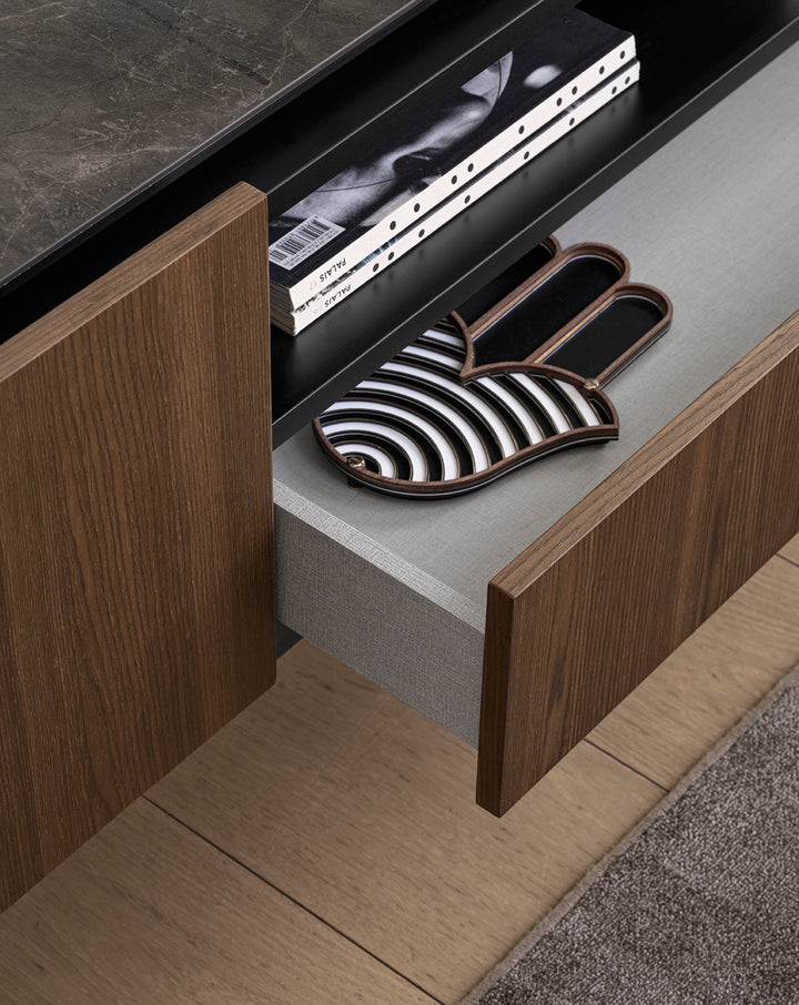 Lake 5-Door Sideboard Bronze Sideboards & Buffets Calligaris