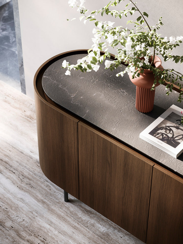 Lake 5-Door Sideboard Bronze Sideboards & Buffets Calligaris