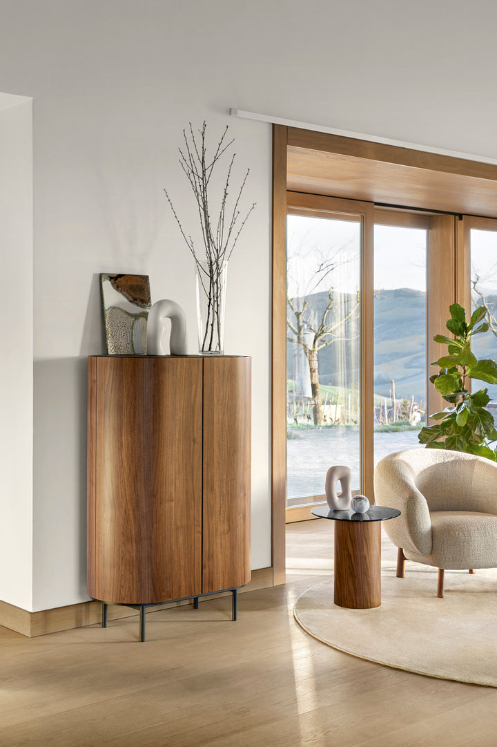 Mushroom Pedestal End Table