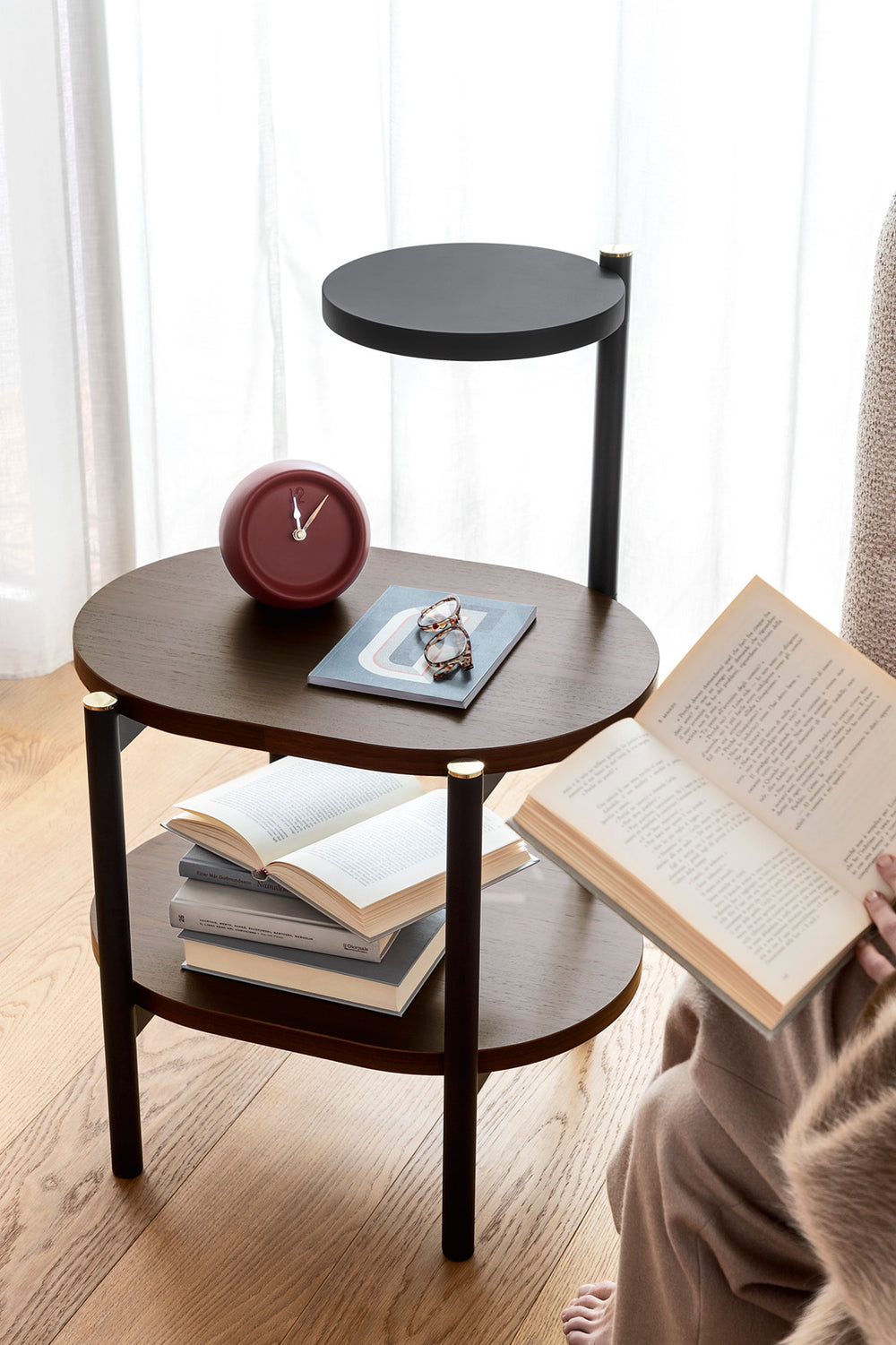 Madame Oval bedside table with LED Side Table Calligaris